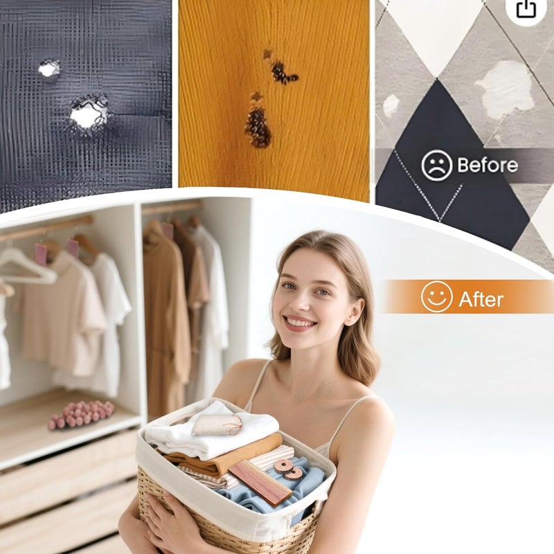 Cedar Space Cedar Blocks for Clothes Storage 80Pcs, Cedar Ball and Chips for Closets and Drawers,Natural Cedarwood for Closets, Fresh Scented Sachets - Image 4